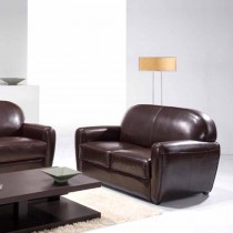 Corvara Full Bycast Leather Sofa 1-Seater by Prodigg