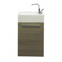 Minika Designer Wall Hung 400mm Vanity & Basin in Walnut by Prodigg