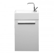 Minika Designer Wall Hung 400mm Vanity and Basin in Pure White by Prodigg