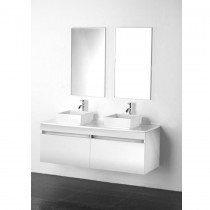 Toki Wall Hung Cabinet for Counter Top Basins in Pure White by Prodigg