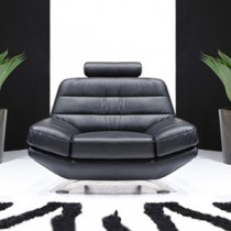 Vercelli Leather Designer 1-Seater Sofa by Prodigg