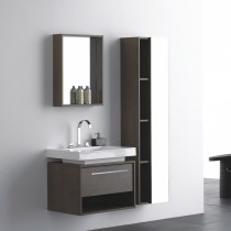 Deka Wall Hung Vanity and Basin in Dark Brown or Pure White