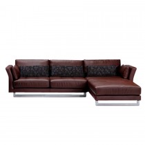 Vernazza Leather 3-Seater Sofa & Chaise Longue by Prodigg
